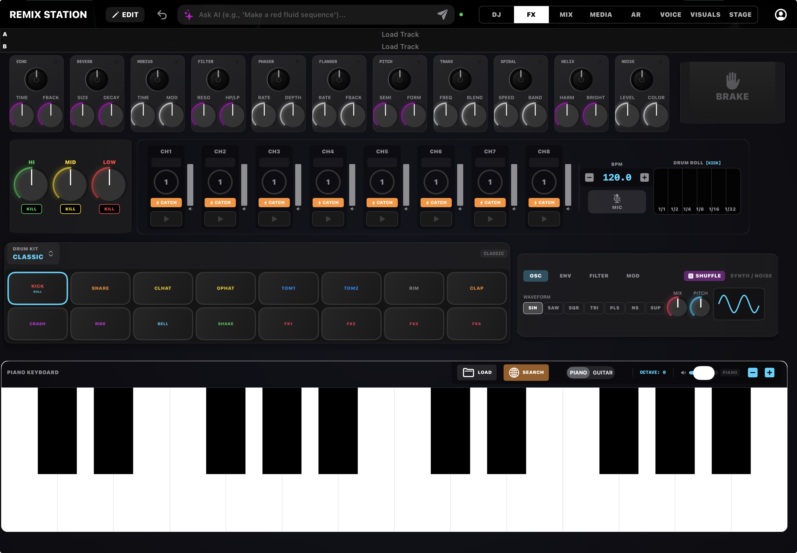 iPad FX Tab Interface